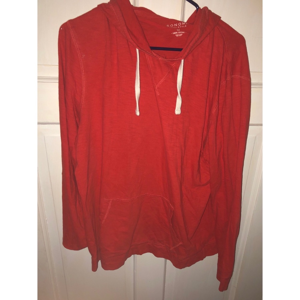 Red lightweight hoodie